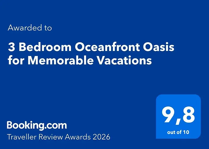 3 Bedroom Oceanfront Oasis For Memorable Vacations *